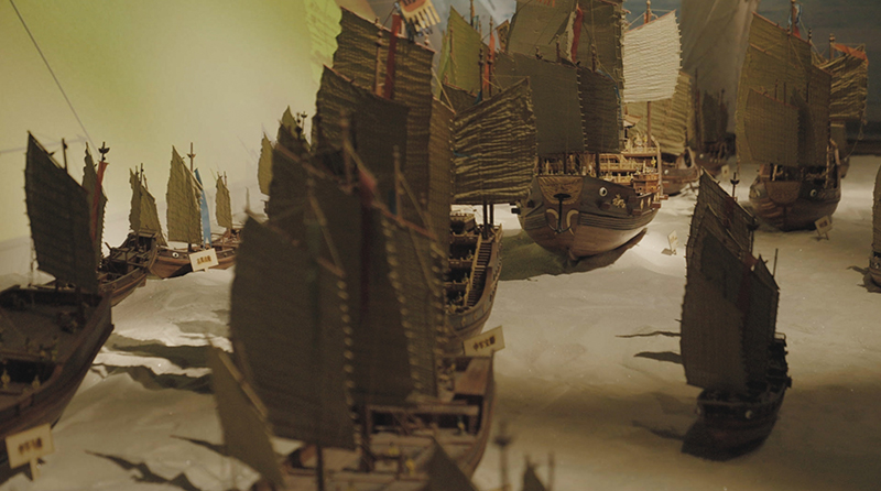 晉寧區(qū)博物館展出的鄭和船隊(duì)模型 受訪者供圖